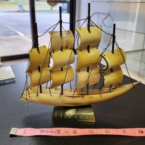 Ship made out of animal horn